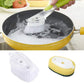 Brosse à vaisselle à long manche – Distributeur de savon rechargeable avec têtes éponge – image 1