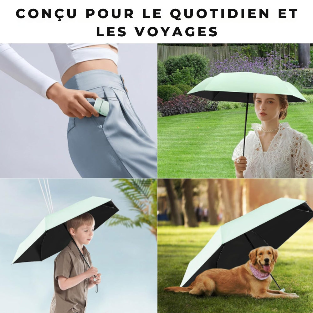 Parapluie compact de voyage – rouge – image 19