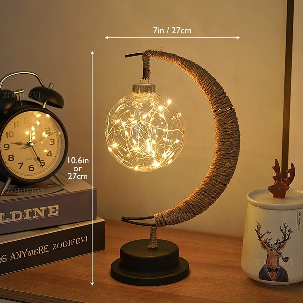 Lampe décorative LED à lueur lunaire, hauteur 27 cm