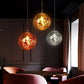Suspension en verre ambré effet miroir – 15 cm – image 45