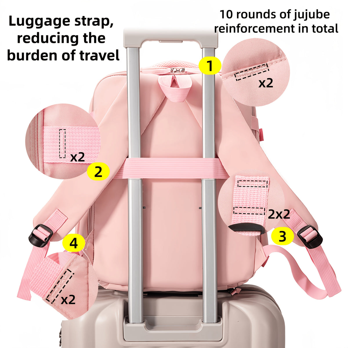 Sac à dos de voyage avec compartiment chaussures, 40 × 30 × 20 cm