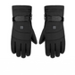 Gants chauffants noirs en nylon à alimentation au choix