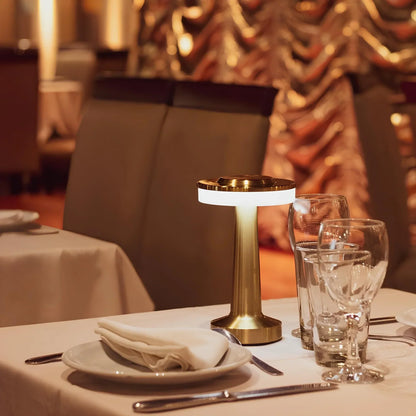 Lampe de table rechargeable rétro avec variateur