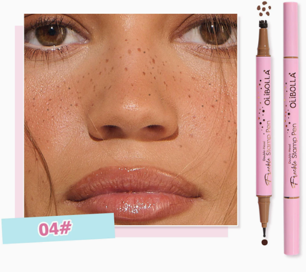 Stylo fausses taches de rousseur 2-en-1 – Double embout – Lot de 2