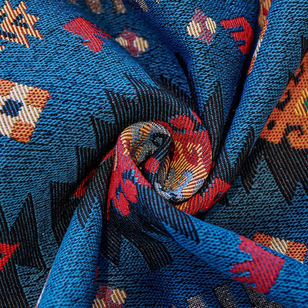 Jeté de canapé à motif géométrique bohème