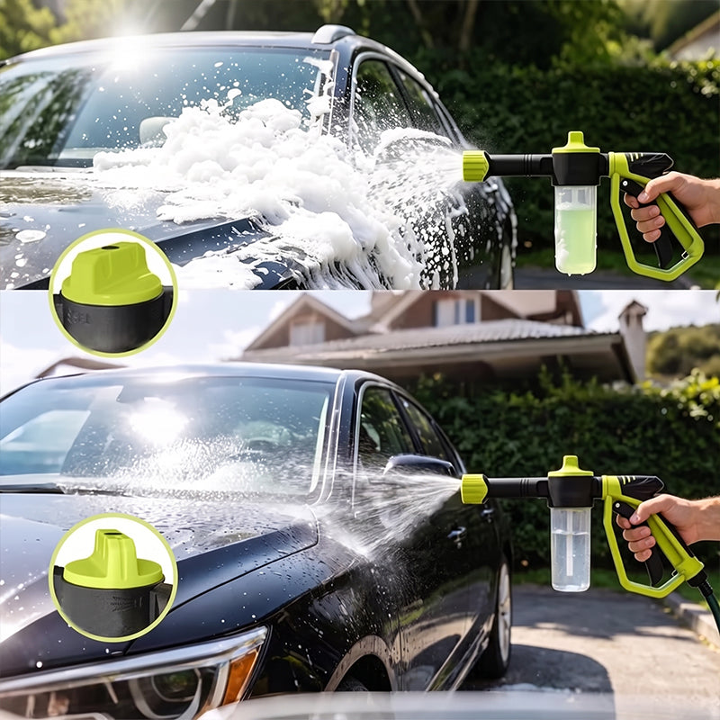 Canon à mousse 2-en-1 pour lavage auto – Kit pistolet pulvérisateur pour tuyau d’arrosage – image 6