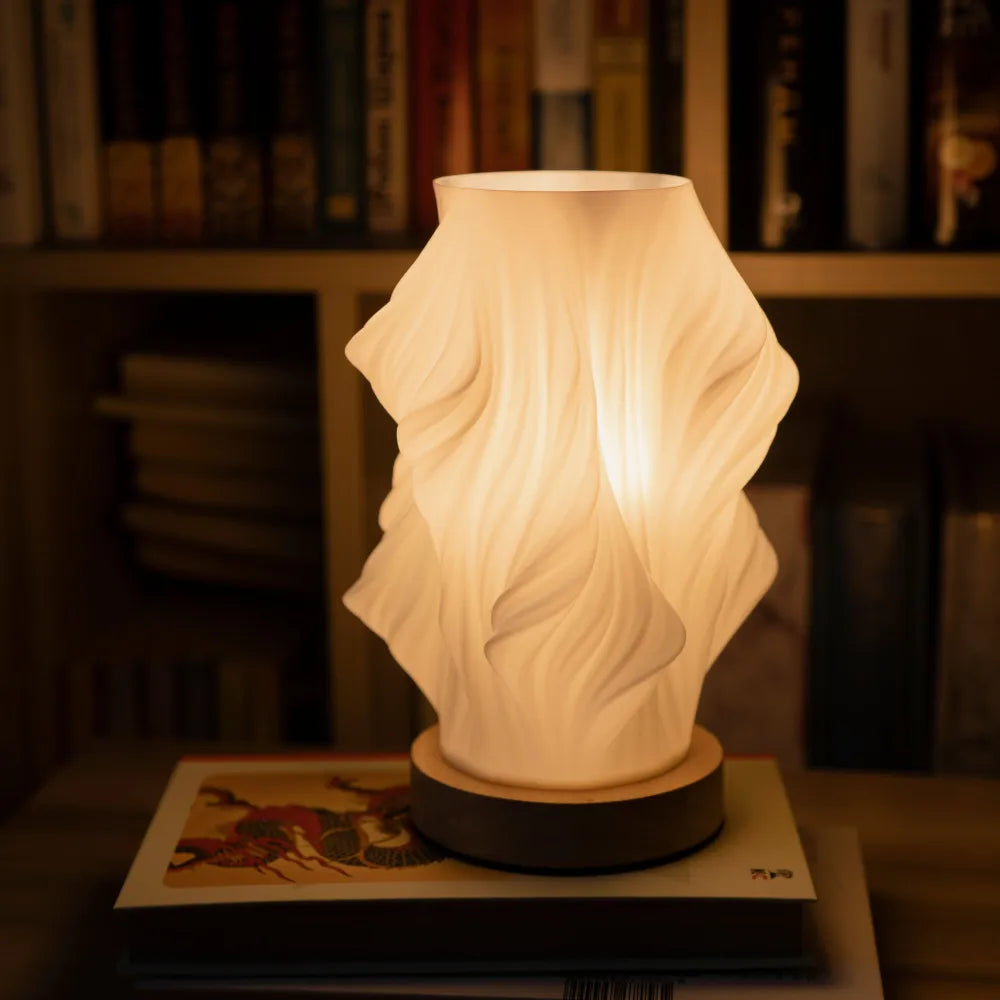 Lampe décorative USB à formes ondulées et intensité réglable