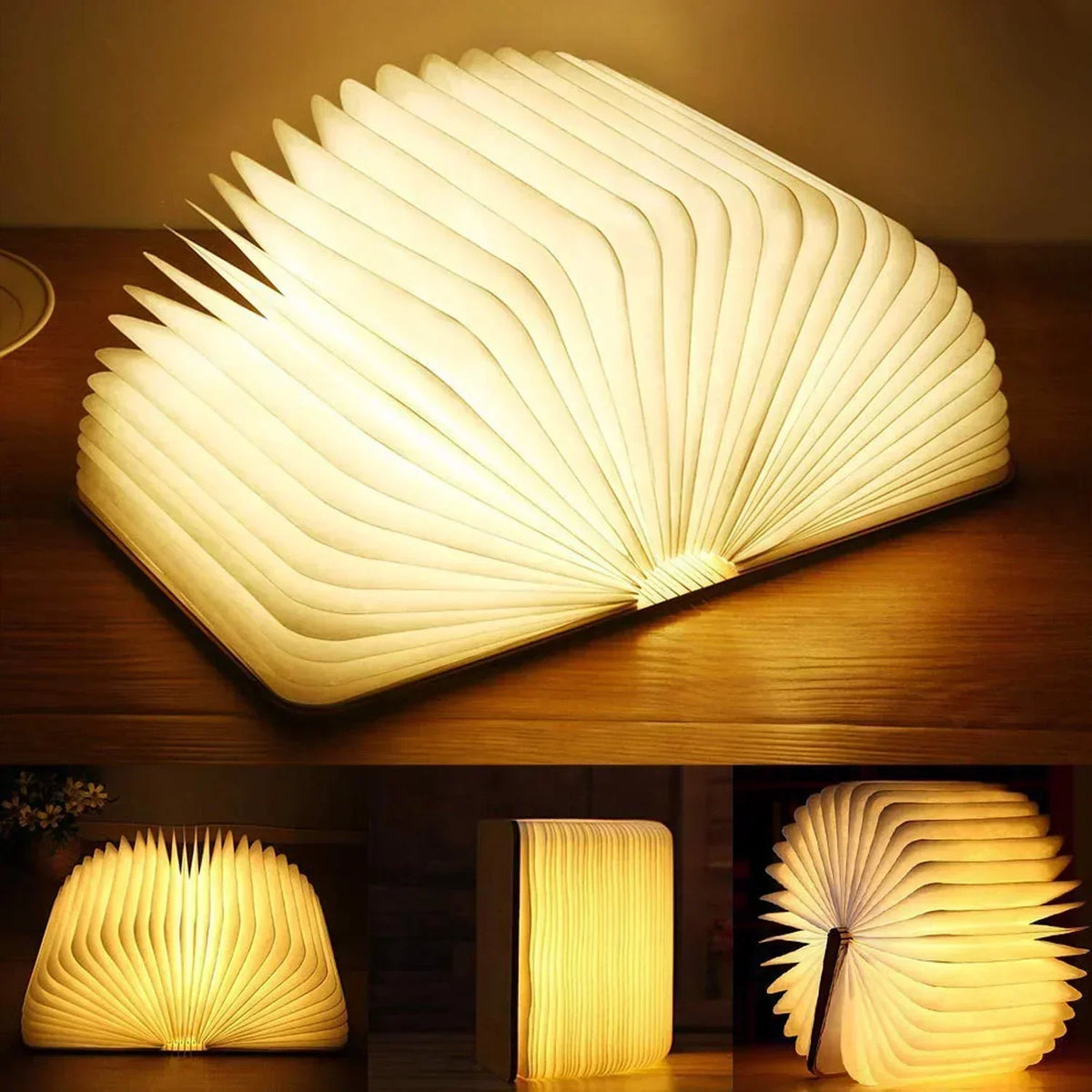 Veilleuse LED en forme de livre rechargeable USB