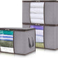 Boîte de rangement textile pliable à fenêtre et poignées