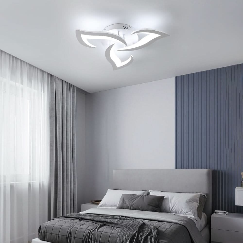 Plafonnier LED floral noir à 3 lumières – image 6