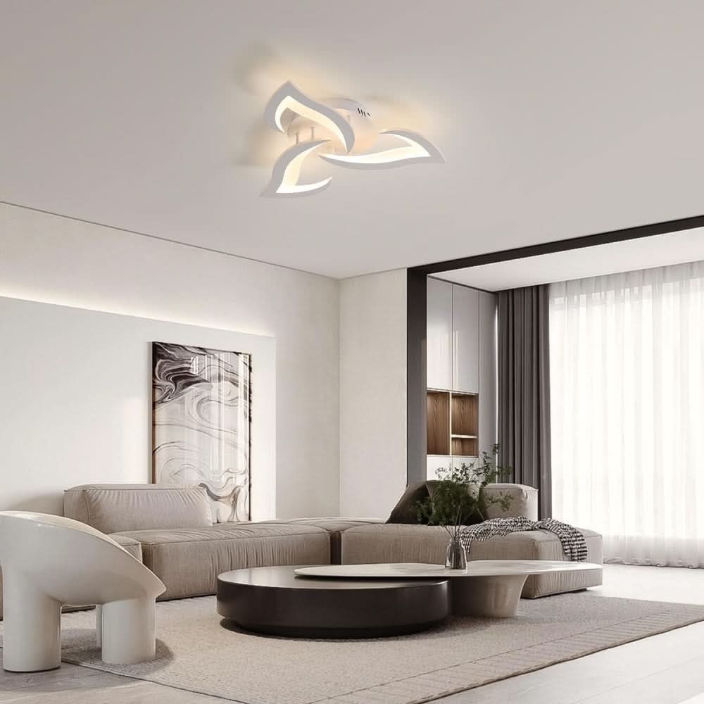 Plafonnier LED floral noir à 3 lumières – image 18