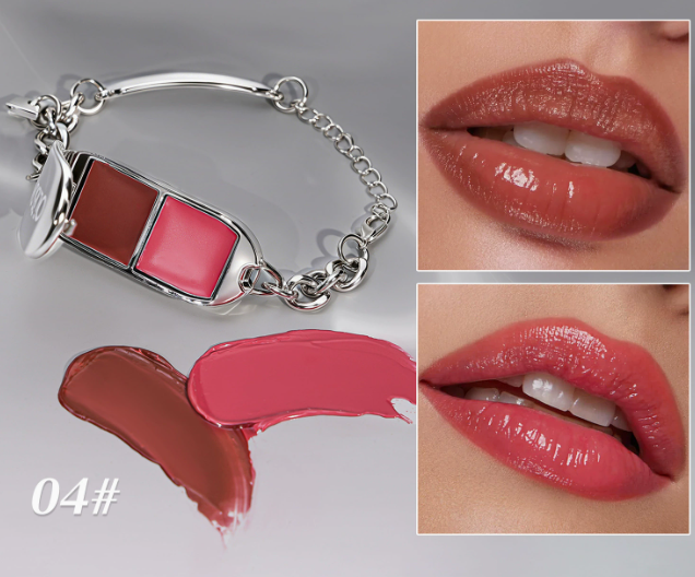 Coffret gloss et bracelet à breloques – Maquillage et bijou – Lot de 2