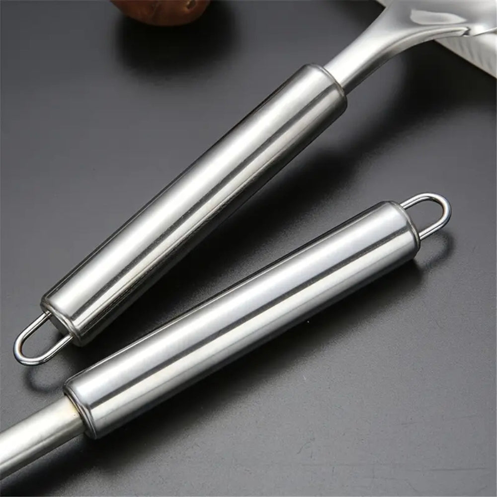 Lot de cinq ustensiles de cuisine à manches ergonomiques