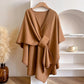 Manteau châle en mélange de microfibres