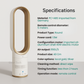 Ventilateur sans pales apparentes avec télécommande