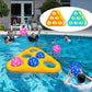 Jeu de lancer gonflable triangulaire pour piscine avec six balles – image 6