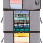Boîte de rangement textile pliable à fenêtre et poignées