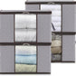 Boîte de rangement textile pliable à fenêtre et poignées