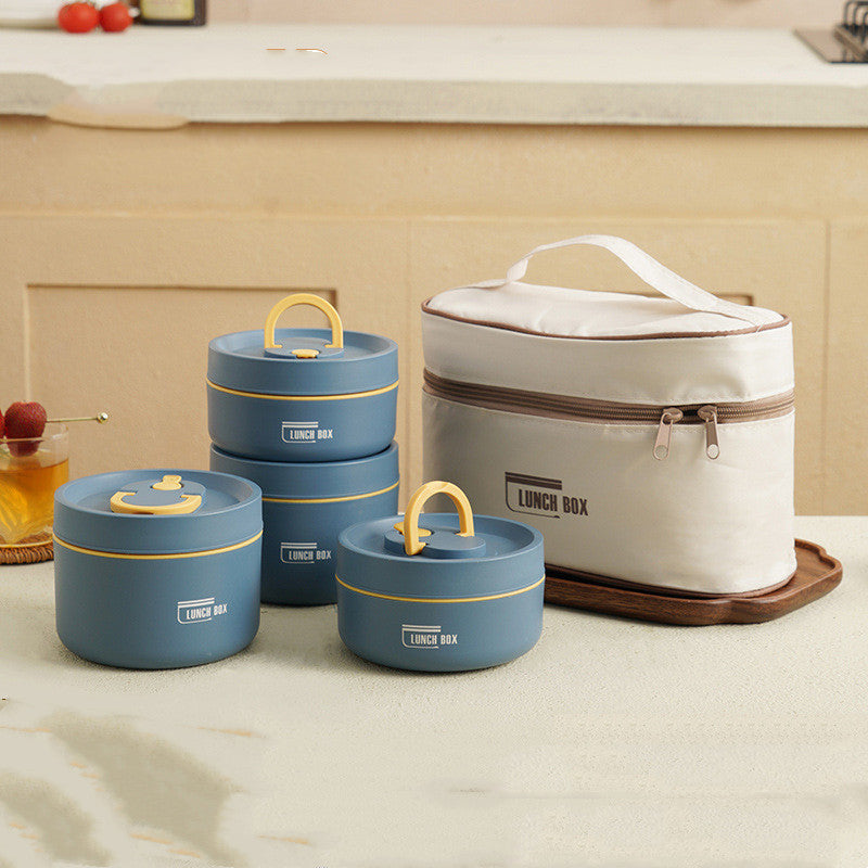 Boîtes repas empilables en acier inoxydable avec sac isotherme