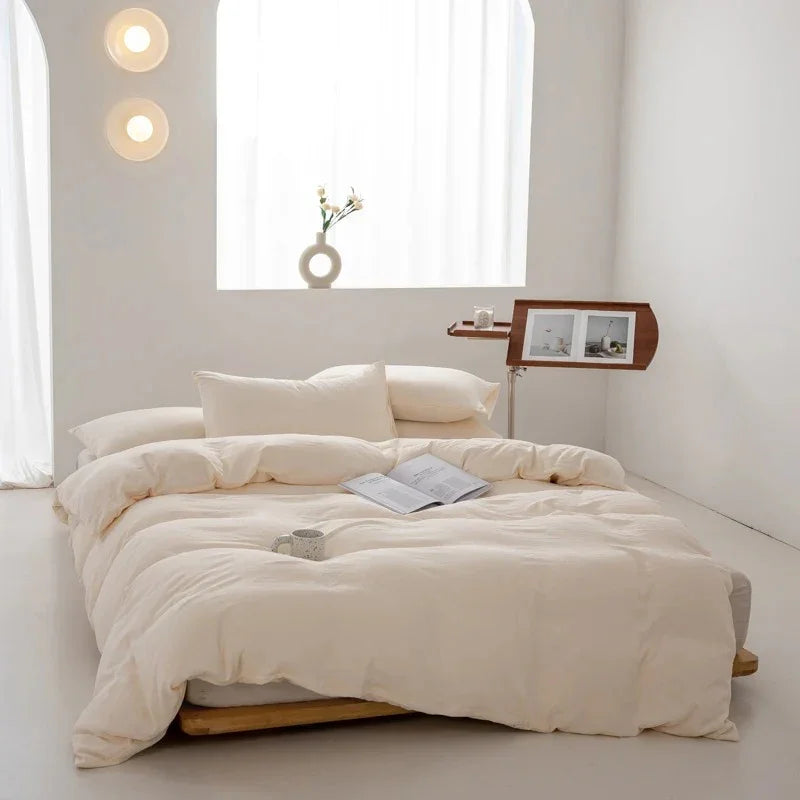 Parure de lit trois pièces avec housse de couette et deux taies