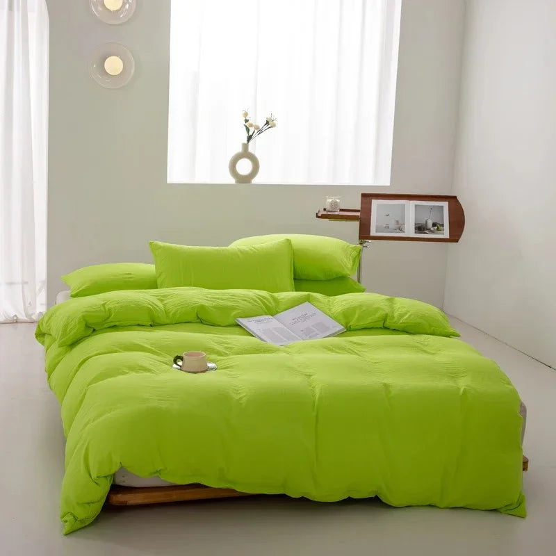 Parure de lit trois pièces avec housse de couette et deux taies