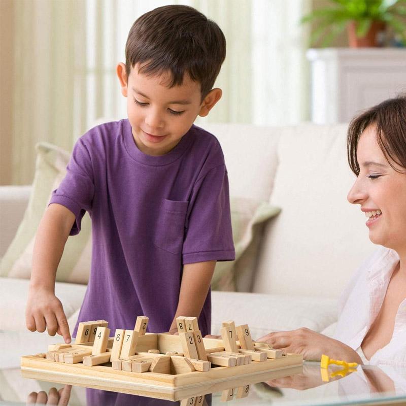 Jeu de nombres en bois – Jeu de maths familial pour 2 à 4 joueurs – image 6