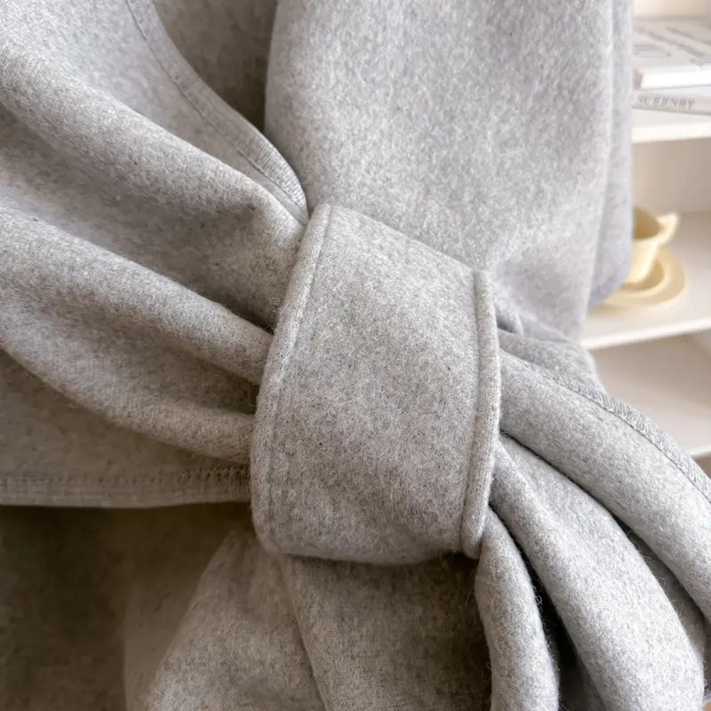 Manteau châle en mélange de microfibres