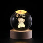 Lampe boule décorative à motif cosmique et LED chaude