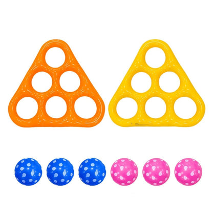Jeu de lancer gonflable triangulaire pour piscine avec six balles – image 9