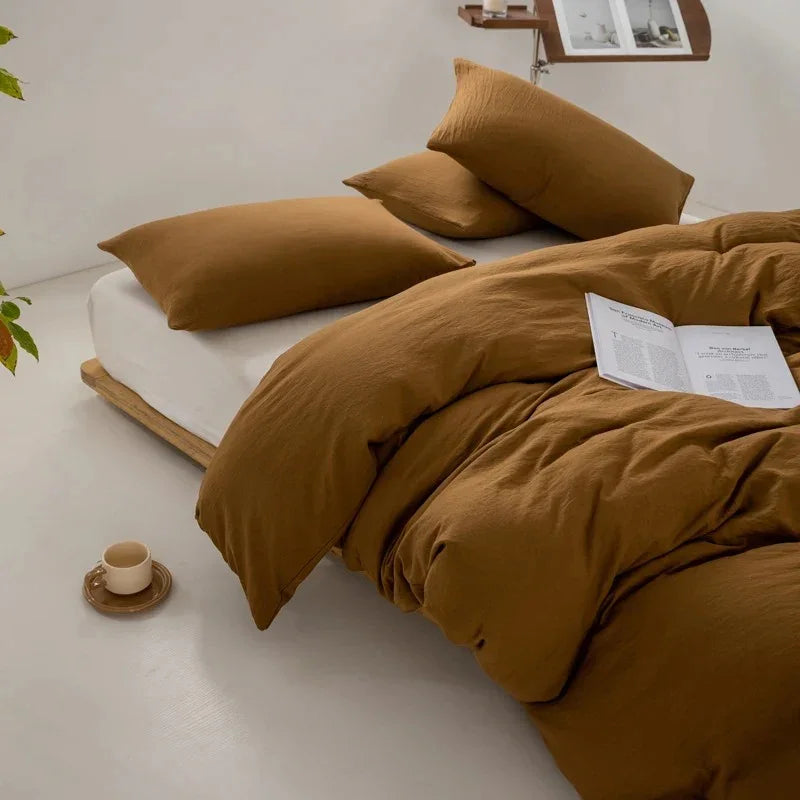 Parure de lit trois pièces avec housse de couette et deux taies