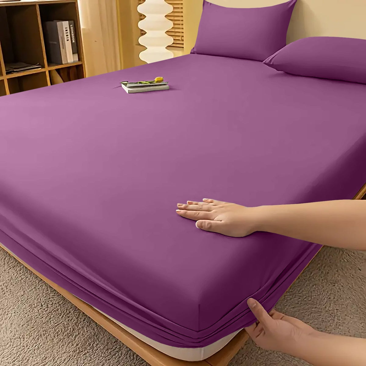 Drap-housse uni à bonnet profond de 29 cm
