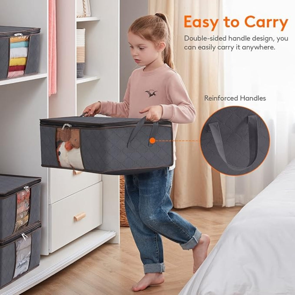Sac de rangement zippé pour vêtements et linge de lit