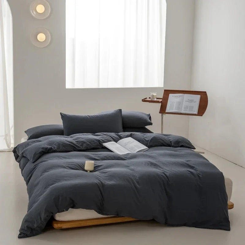 Parure de lit trois pièces avec housse de couette et deux taies