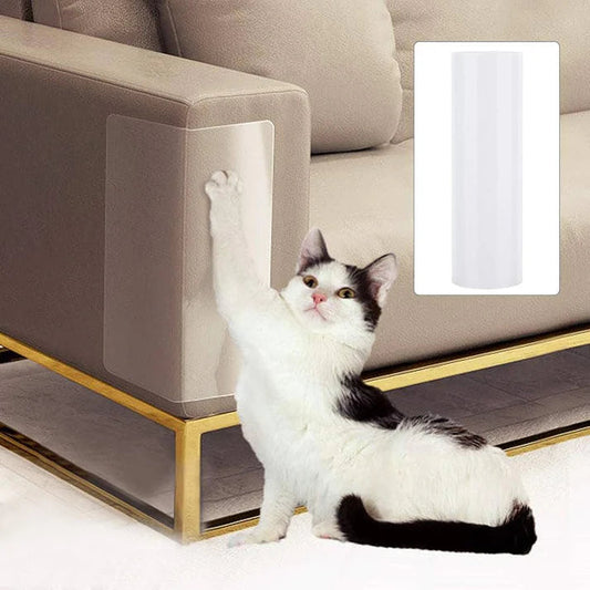 Felineau Film Protecteur Anti-Griffures Transparent pour Chat | Autocollant Auto-Adhésif Meubles