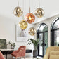 Suspension en verre ambré effet miroir – 15 cm – image 47