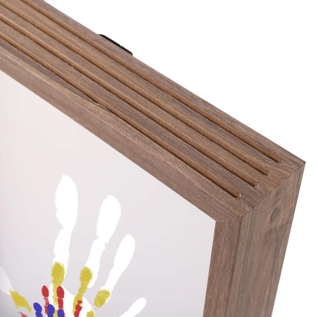 Cadre souvenir en bois avec kit d’empreintes de bébé