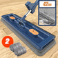Balai plat avec 2 serpillières en microfibre, 126 cm