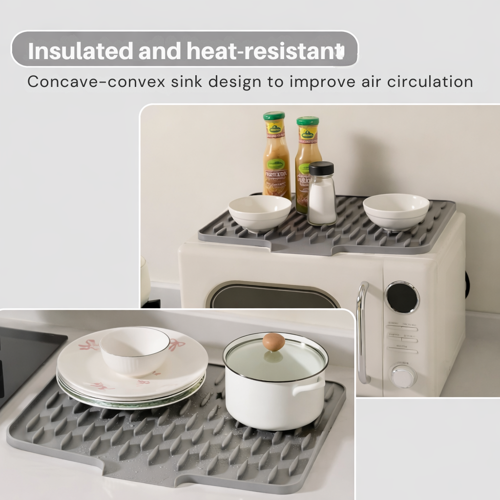 Tapis d’égouttage incliné en silicone