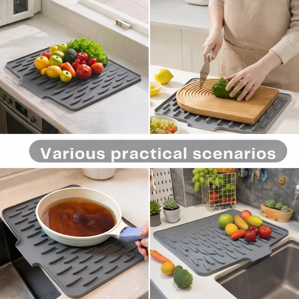 Tapis d’égouttage incliné en silicone