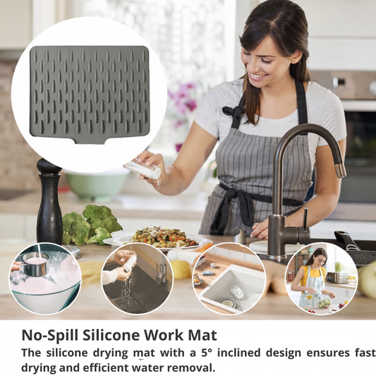 Tapis d’égouttage incliné en silicone