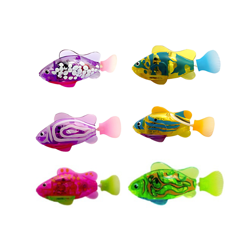 Felineau Poissons Nageurs LED pour Chat - Lot de 6