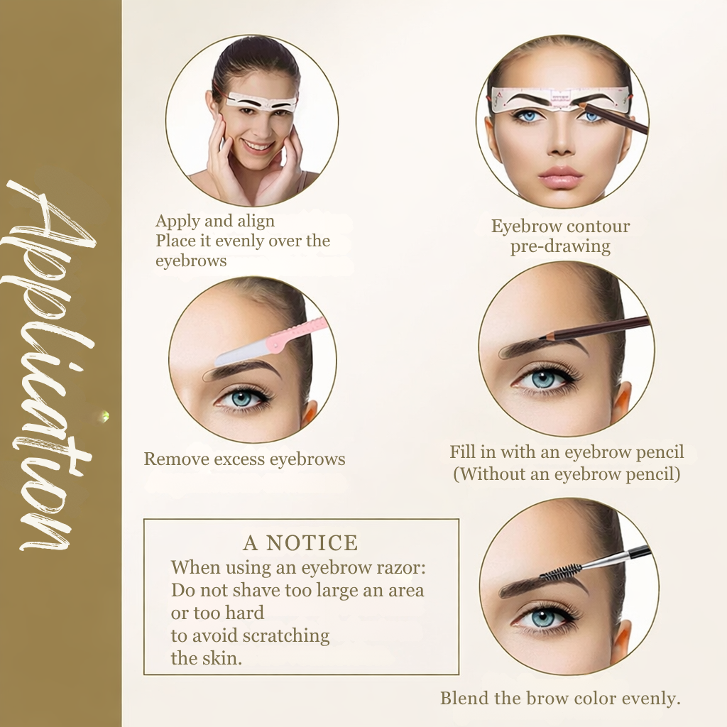 Kit pochoirs sourcils symétriques
