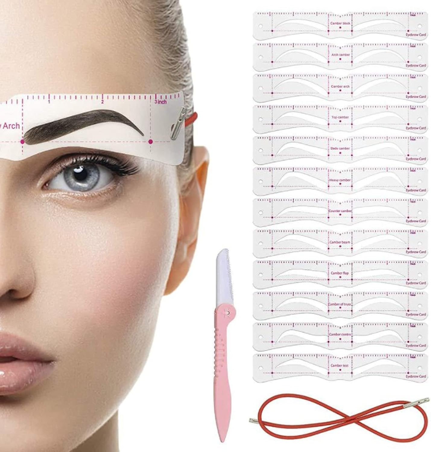 Kit pochoirs sourcils symétriques