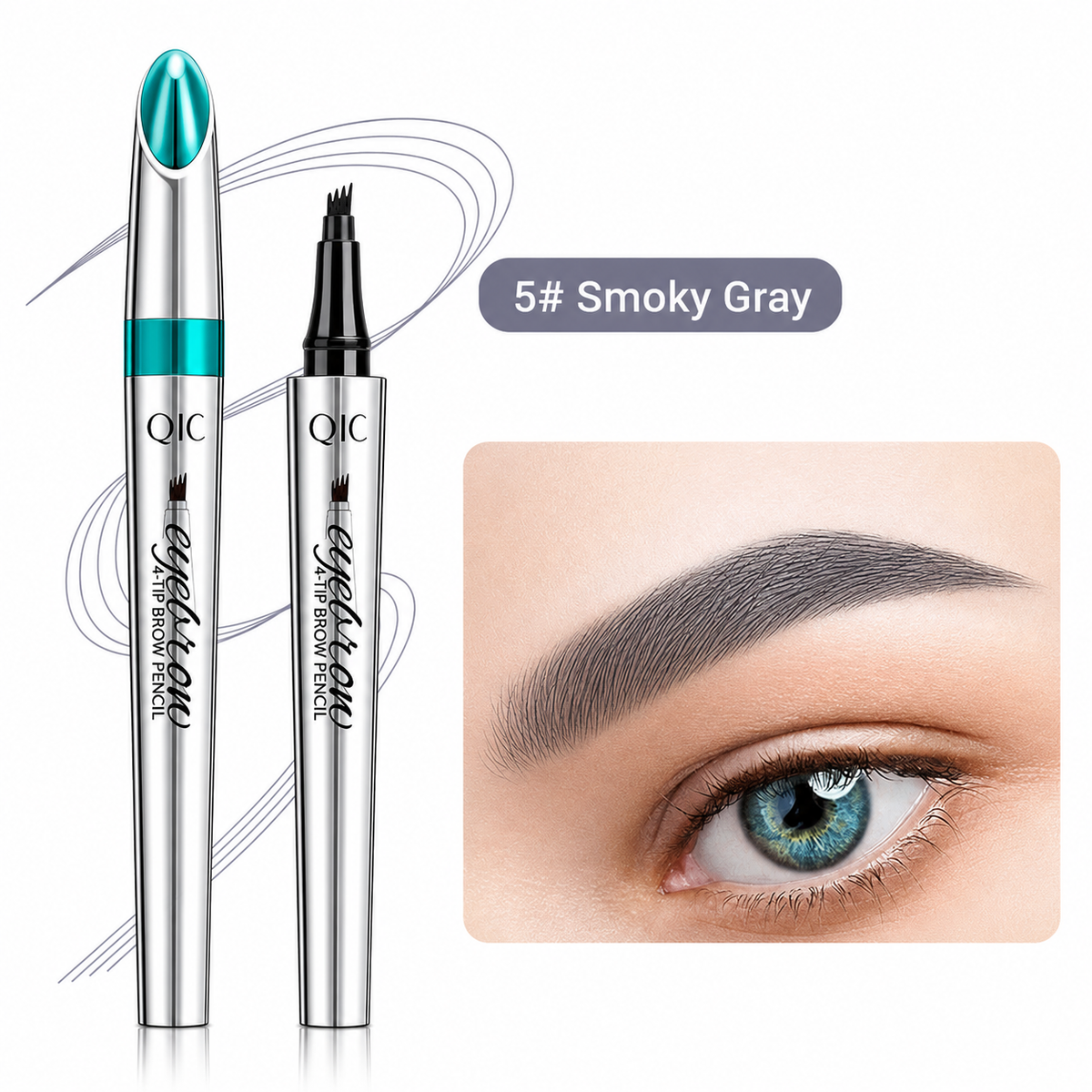 Crayon à sourcils à pointe fourchue à 4 branches