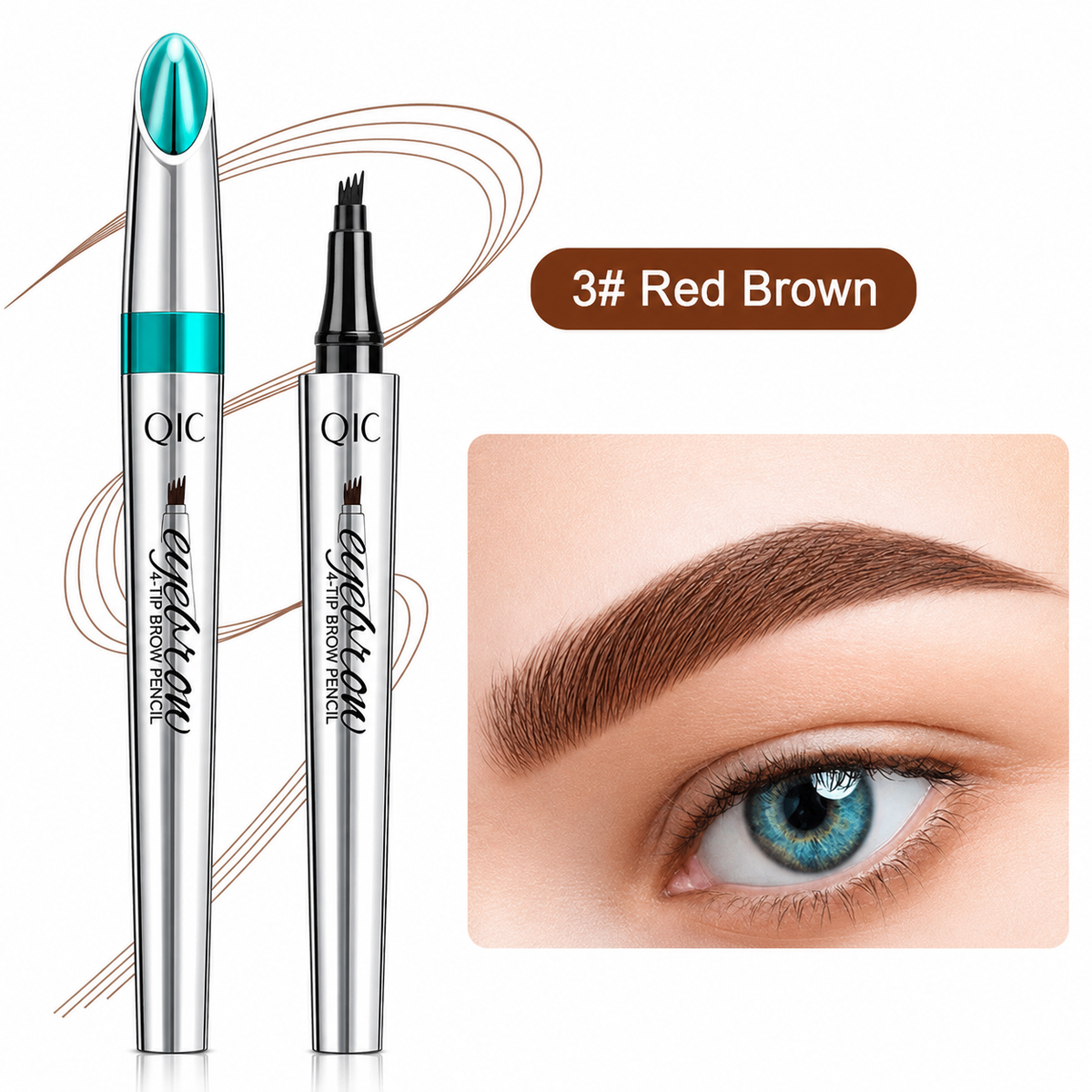 Crayon à sourcils à pointe fourchue à 4 branches