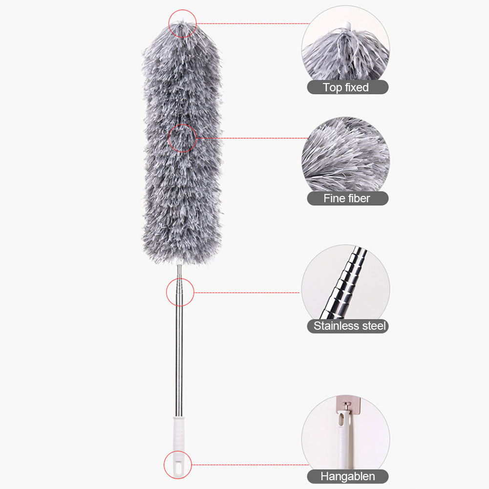 Plumeau télescopique inox pour plafonds et recoins