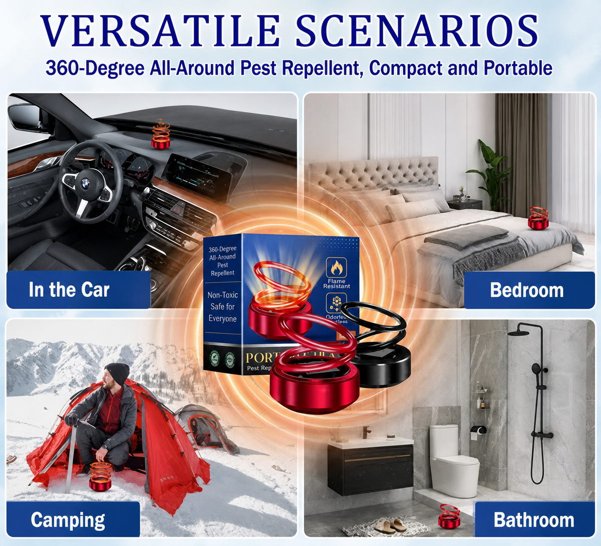 Accessoire automobile compact réutilisable