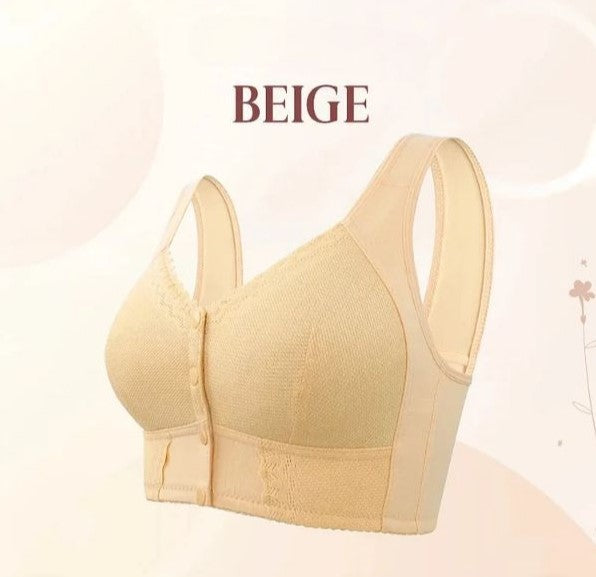 Soutien-gorge en coton sans armatures à fermeture avant