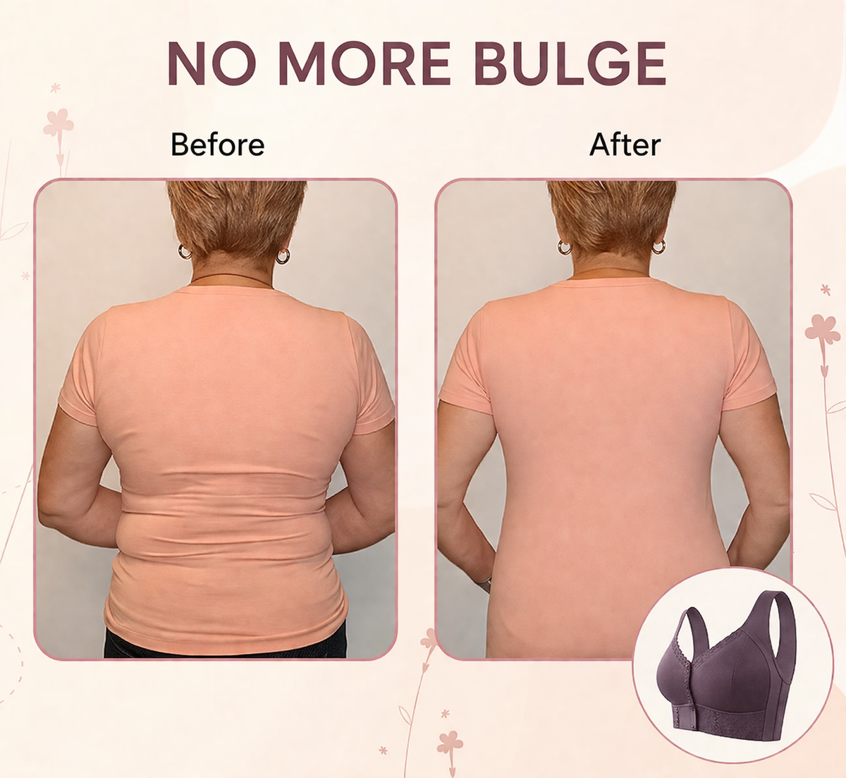 Soutien-gorge en coton sans armatures à fermeture avant