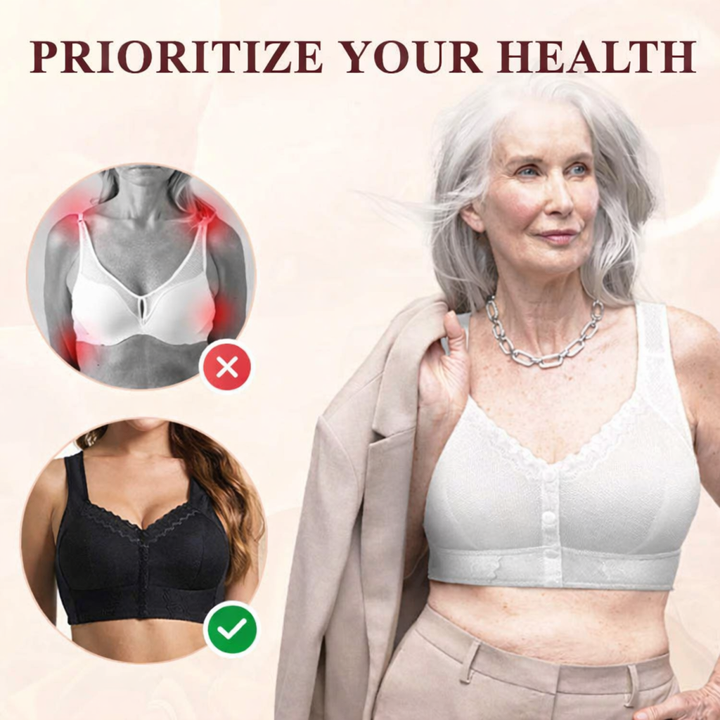 Soutien-gorge en coton sans armatures à fermeture avant